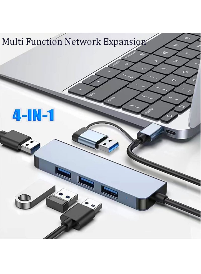 USB Hub 3.0 4-Ports USB C to USB 3.0 Splitter USB Expander Hub for MacBook Mac Pro/Mini iMac Ps4/5 Surface Pro Flash Drive Samsung HDD Mouse - Image 2